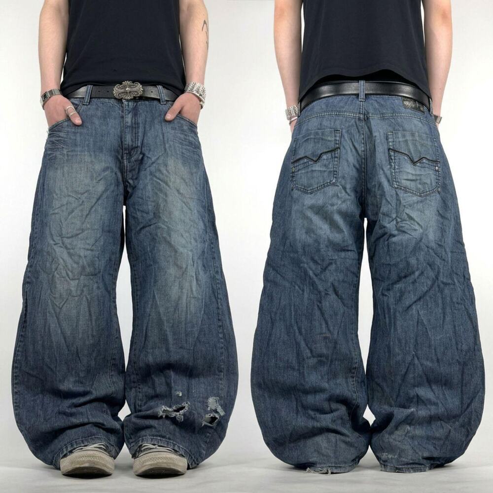 Vintage y2k grunge ecko untld archive faded stonewash baggy rare jeans